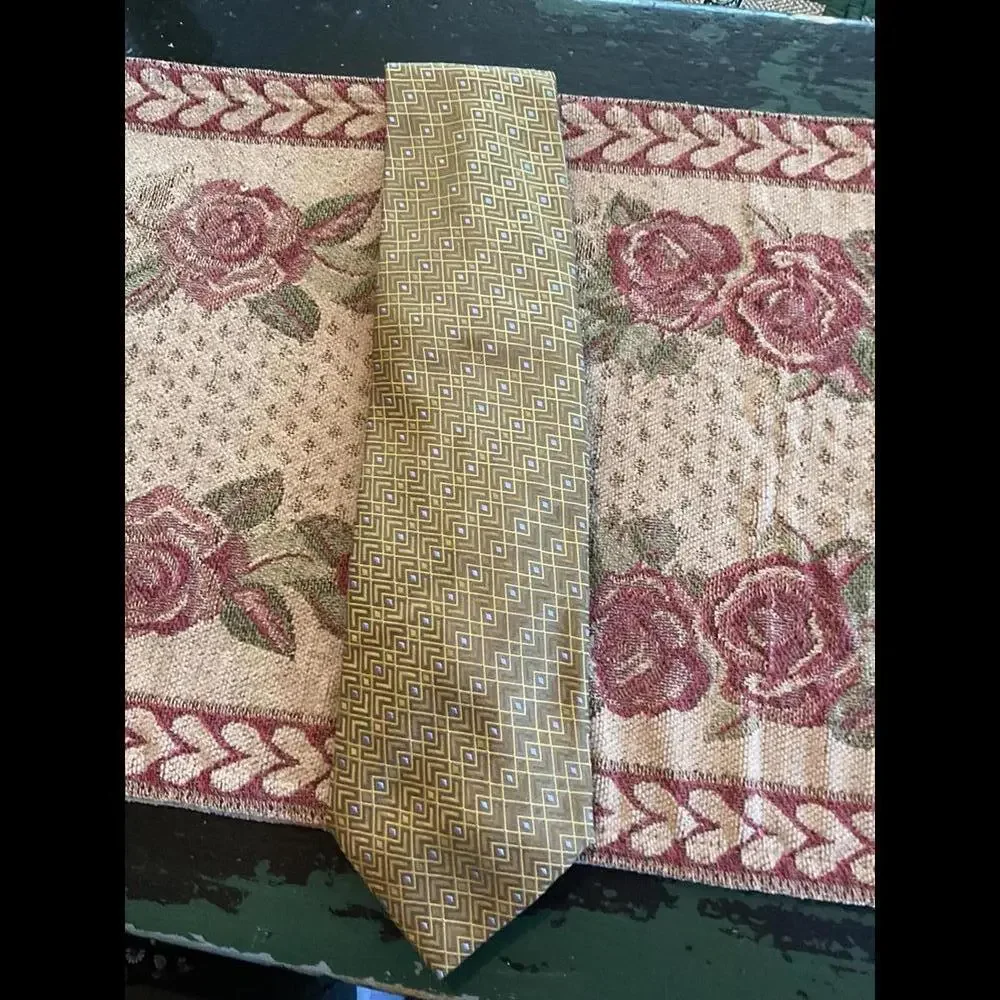 Luciano Barbera Vintage Tie - Geometric Pattern - Made in Italy
